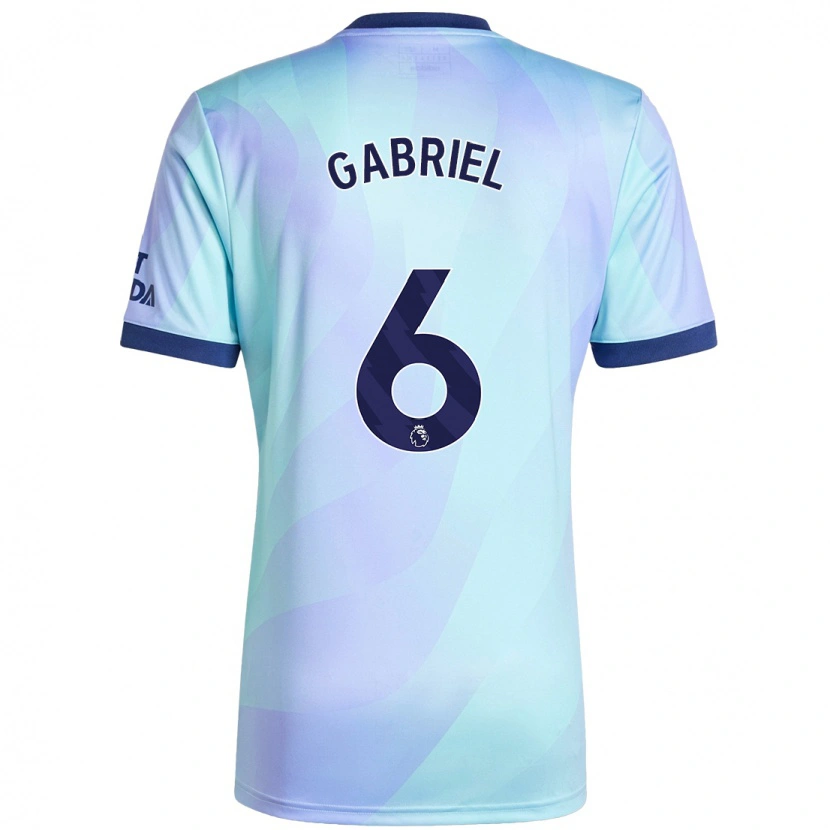 Danxen Mujer Camiseta Gabriel Magalhães #6 Agua Equipación Tercera 2024/25 La Camisa México