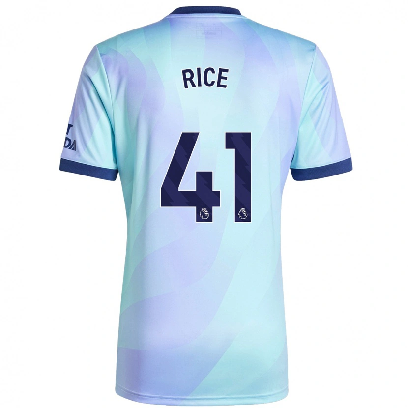 Danxen Mujer Camiseta Declan Rice #41 Agua Equipación Tercera 2024/25 La Camisa México