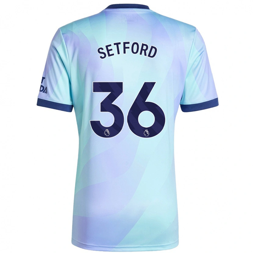 Danxen Mujer Camiseta Tommy Setford #36 Agua Equipación Tercera 2024/25 La Camisa México