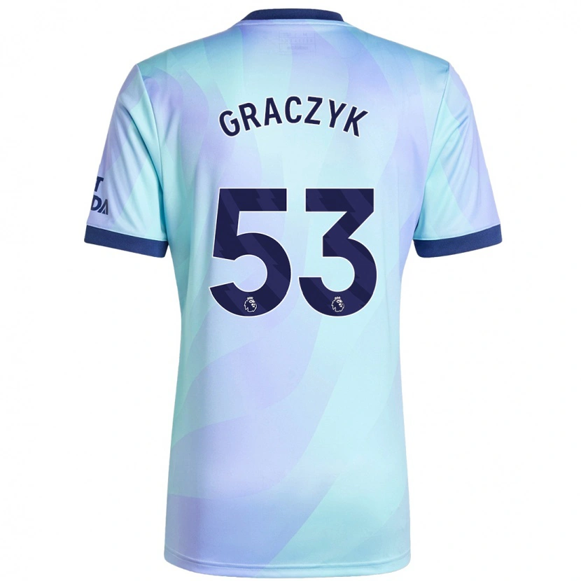 Danxen Mujer Camiseta Hubert Graczyk #53 Agua Equipación Tercera 2024/25 La Camisa México