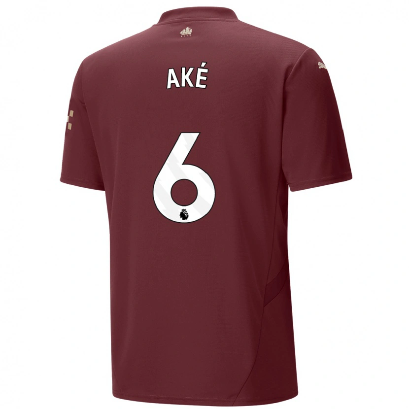 Danxen Mujer Camiseta Nathan Aké #6 Granate Equipación Tercera 2024/25 La Camisa México