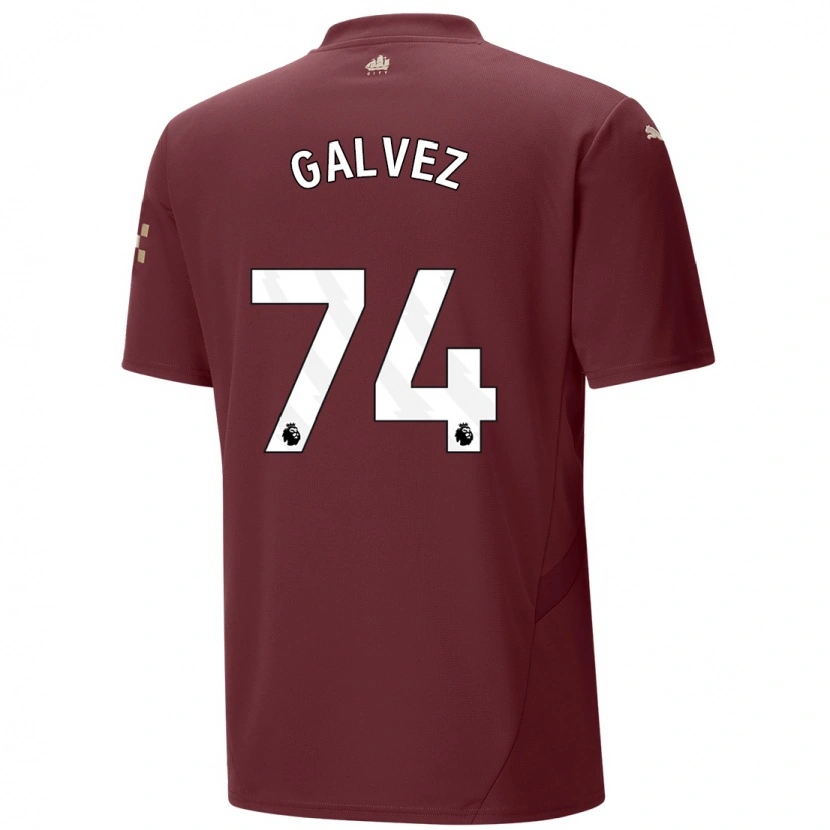 Danxen Mujer Camiseta Tomas Galvez #74 Granate Equipación Tercera 2024/25 La Camisa México