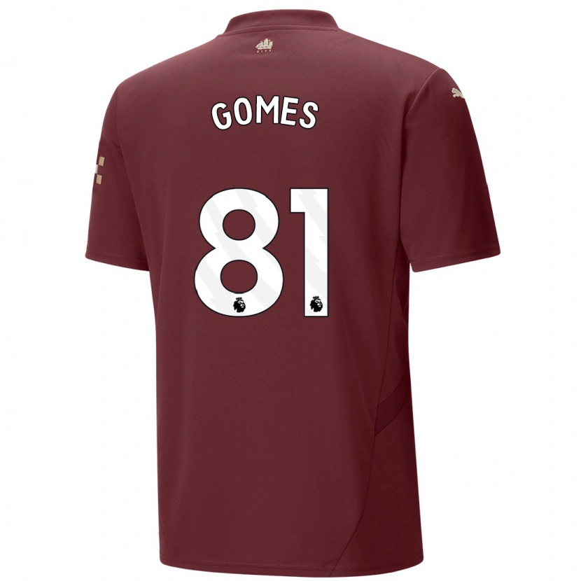 Danxen Mujer Camiseta Claudio Gomes #81 Granate Equipación Tercera 2024/25 La Camisa México