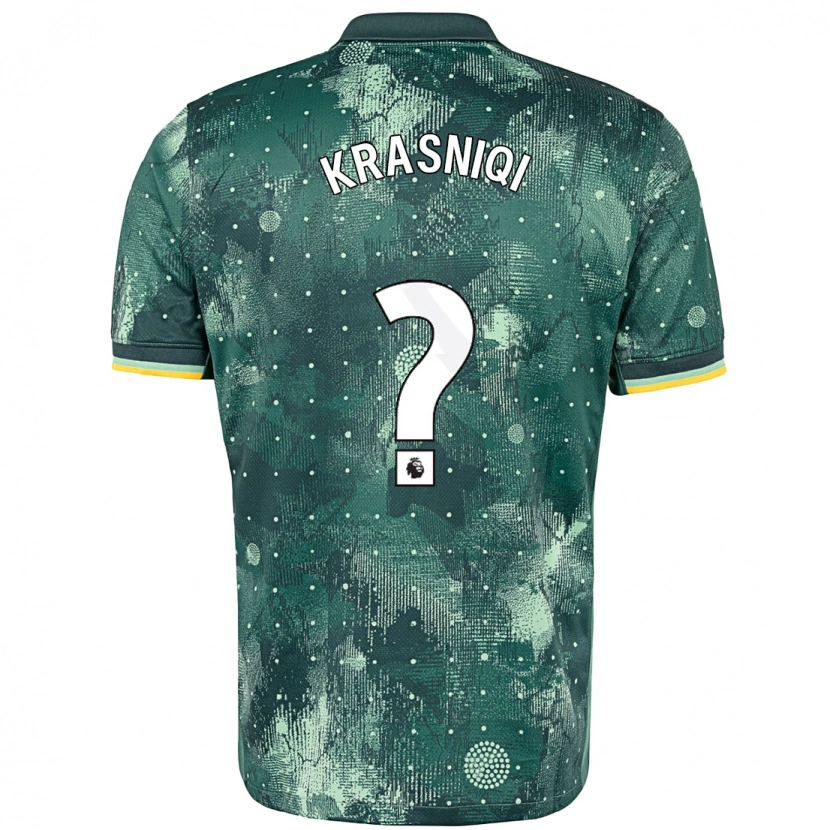 Danxen Mujer Camiseta Elliot Krasniqi #0 Verde Menta Equipación Tercera 2024/25 La Camisa México