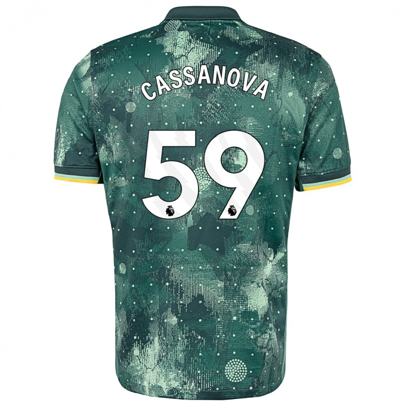 Danxen Mujer Camiseta Dante Cassanova #59 Verde Menta Equipación Tercera 2024/25 La Camisa México