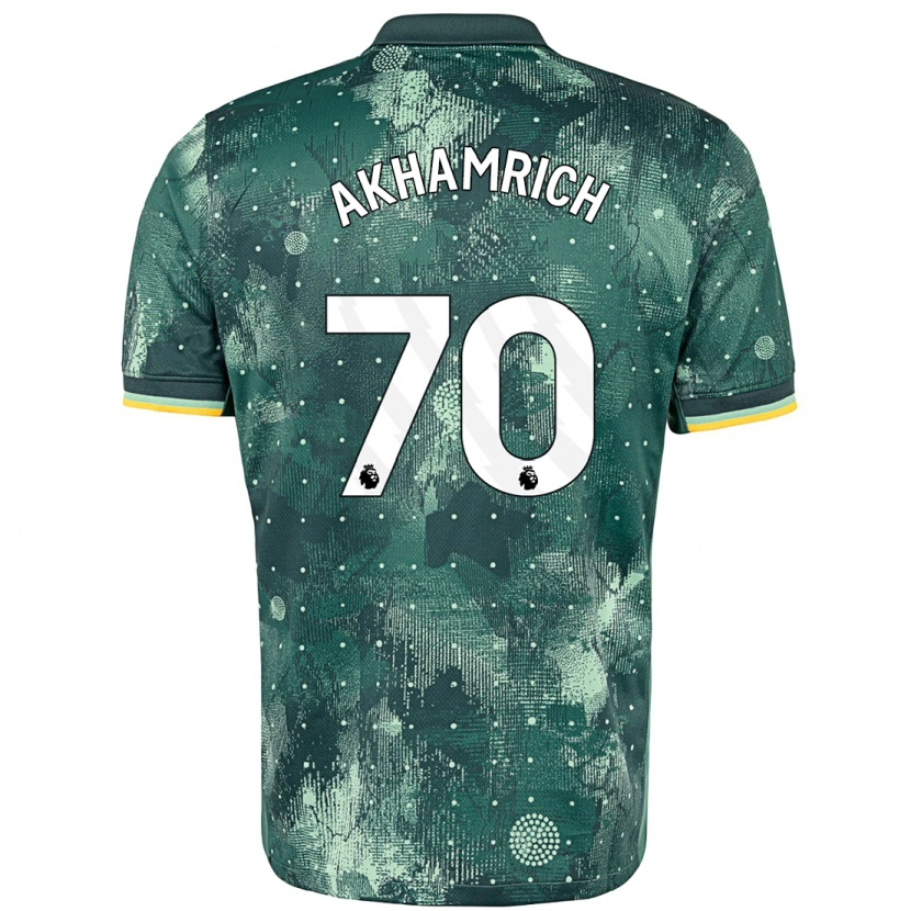 Danxen Mujer Camiseta Yusuf Akhamrich #70 Verde Menta Equipación Tercera 2024/25 La Camisa México