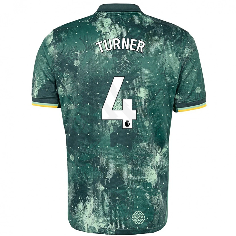 Danxen Mujer Camiseta Amy Turner #4 Verde Menta Equipación Tercera 2024/25 La Camisa México