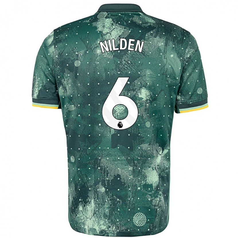 Danxen Mujer Camiseta Amanda Nildén #6 Verde Menta Equipación Tercera 2024/25 La Camisa México