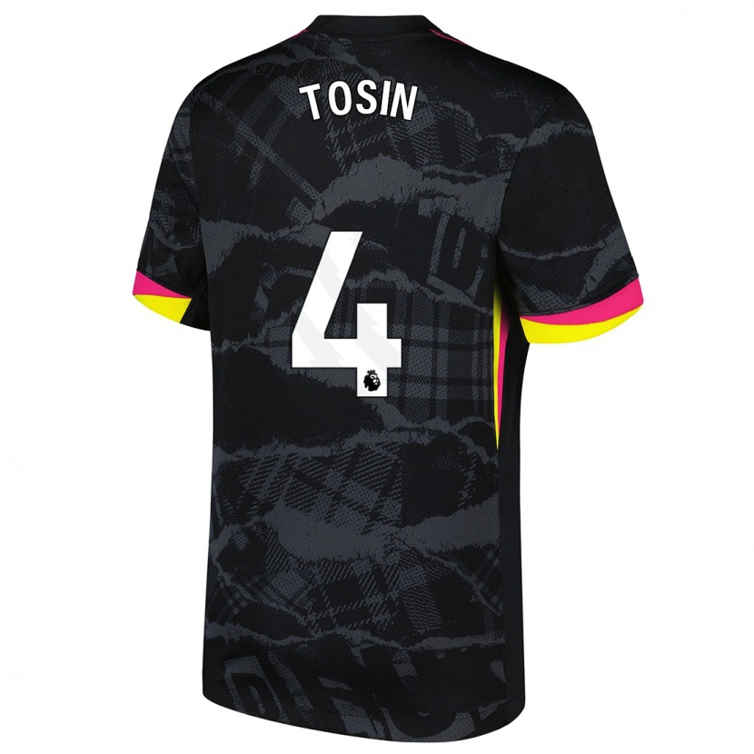 Danxen Mujer Camiseta Tosin Adarabioyo #4 Negro Rosa Equipación Tercera 2024/25 La Camisa México