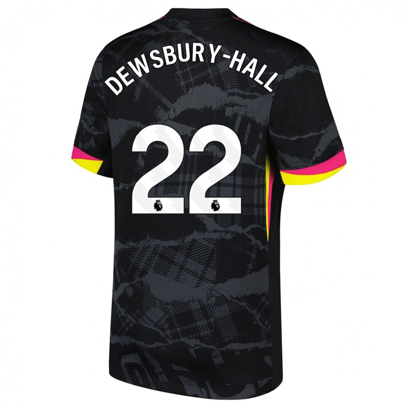 Danxen Mujer Camiseta Kiernan Dewsbury-Hall #22 Negro Rosa Equipación Tercera 2024/25 La Camisa México