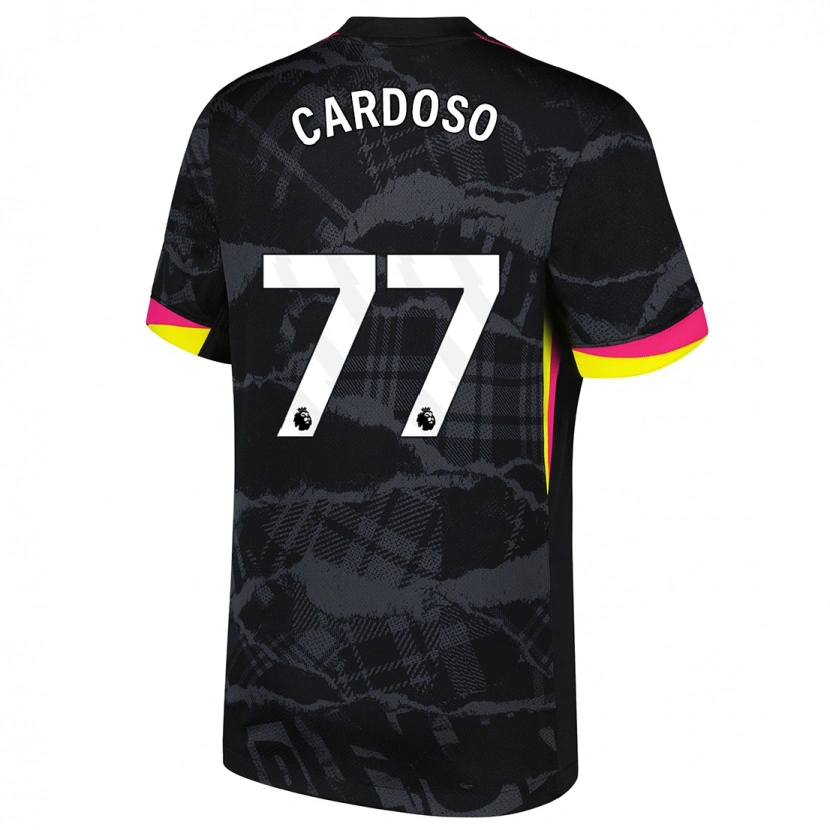 Danxen Mujer Camiseta Leo Cardoso #77 Negro Rosa Equipación Tercera 2024/25 La Camisa México