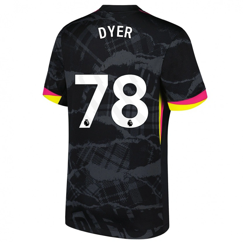 Danxen Mujer Camiseta Kiano Dyer #78 Negro Rosa Equipación Tercera 2024/25 La Camisa México