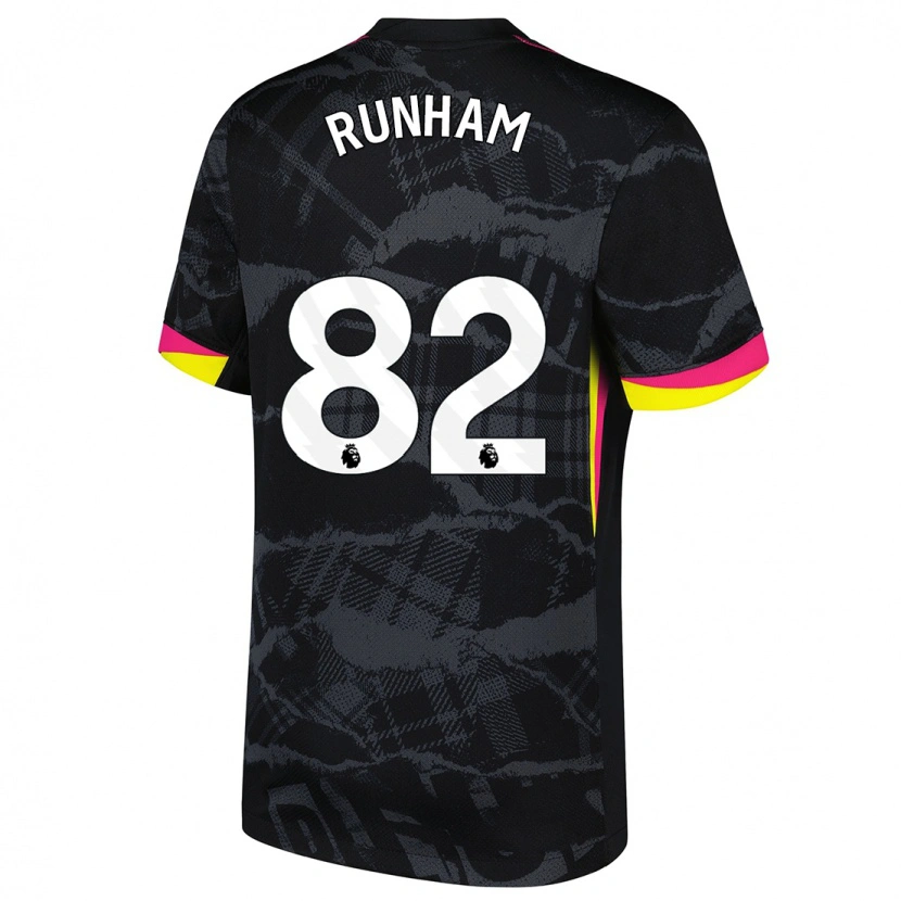 Danxen Mujer Camiseta Frankie Runham #82 Negro Rosa Equipación Tercera 2024/25 La Camisa México