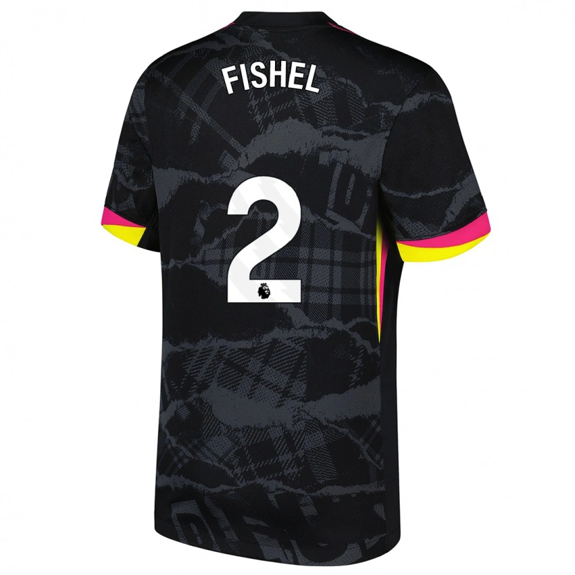 Danxen Mujer Camiseta Mia Fishel #2 Negro Rosa Equipación Tercera 2024/25 La Camisa México