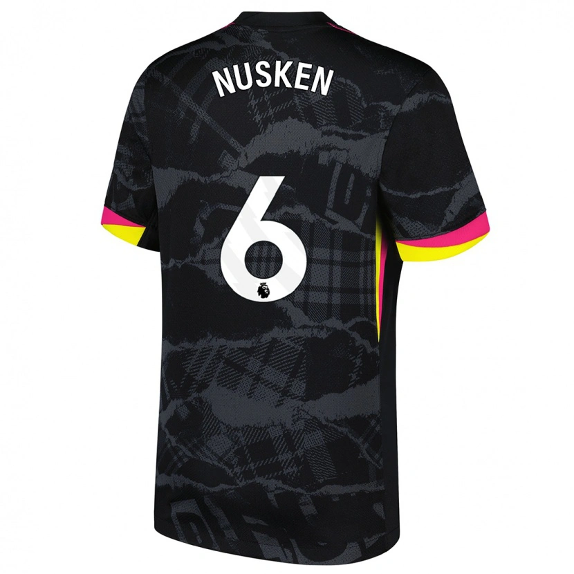 Danxen Mujer Camiseta Sjoeke Nüsken #6 Negro Rosa Equipación Tercera 2024/25 La Camisa México