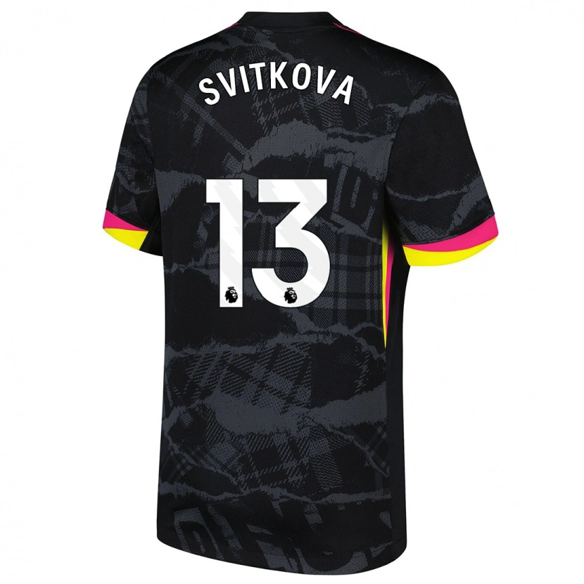 Danxen Mujer Camiseta Kateřina Svitková #13 Negro Rosa Equipación Tercera 2024/25 La Camisa México