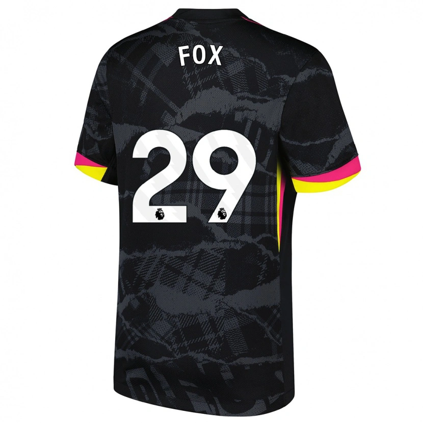 Danxen Mujer Camiseta Jorja Fox #29 Negro Rosa Equipación Tercera 2024/25 La Camisa México