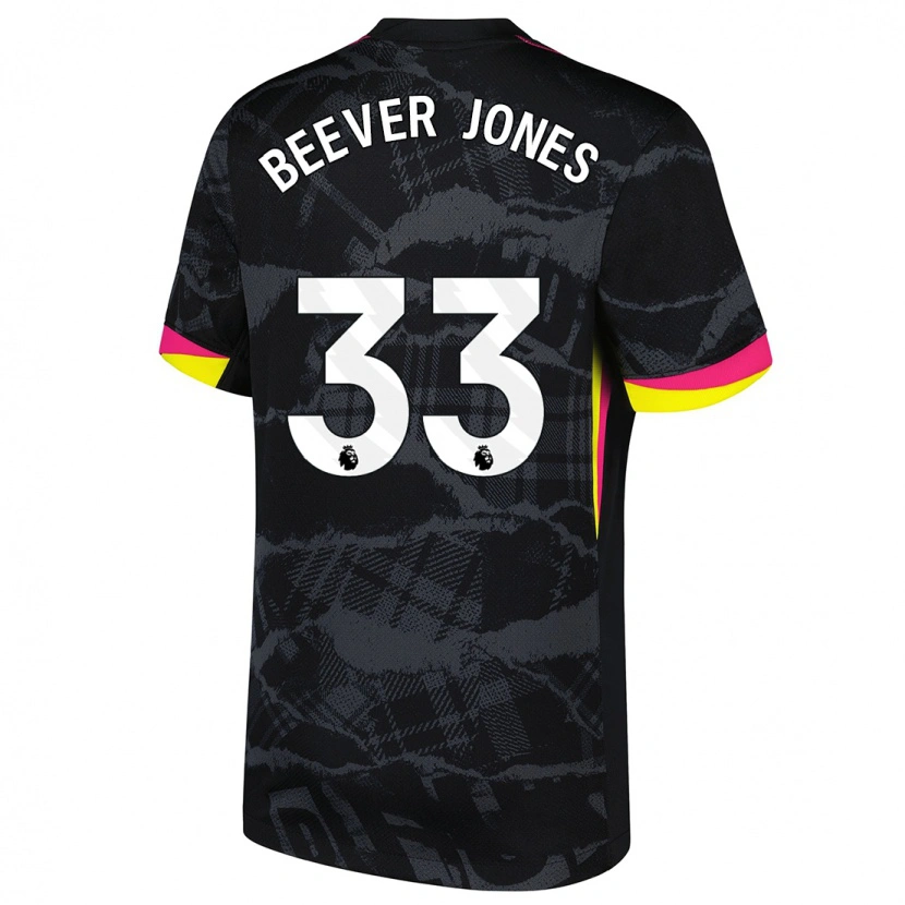 Danxen Mujer Camiseta Aggie Beever-Jones #33 Negro Rosa Equipación Tercera 2024/25 La Camisa México