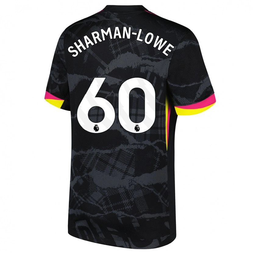Danxen Mujer Camiseta Teddy Sharman-Lowe #60 Negro Rosa Equipación Tercera 2024/25 La Camisa México