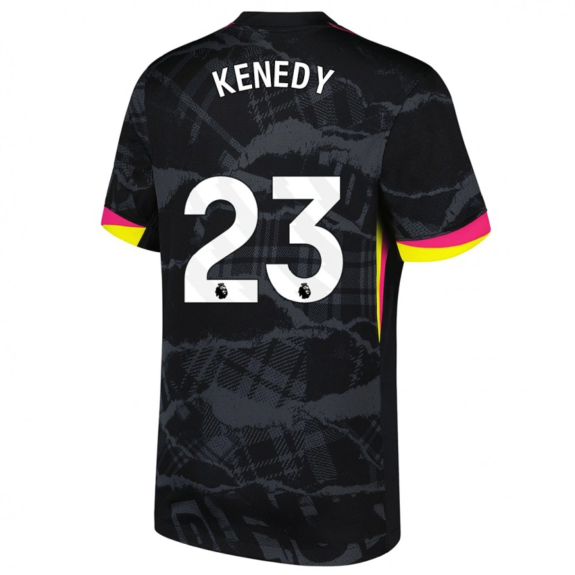 Danxen Mujer Camiseta Robert Kenedy #23 Negro Rosa Equipación Tercera 2024/25 La Camisa México