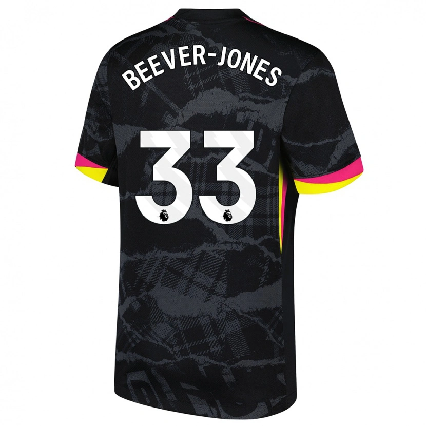 Danxen Mujer Camiseta Aggie Beever-Jones #33 Negro Rosa Equipación Tercera 2024/25 La Camisa México