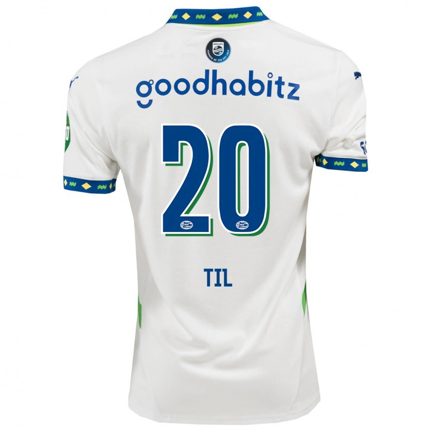 Danxen Mujer Camiseta Guus Til #20 Blanco Azul Oscuro Equipación Tercera 2024/25 La Camisa México