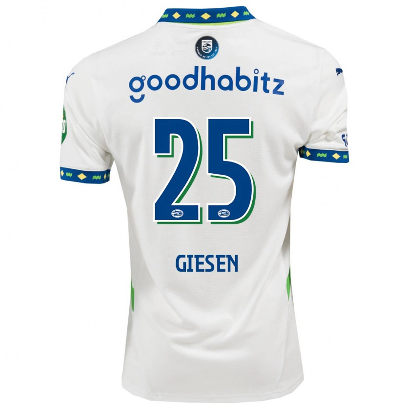 Danxen Mujer Camiseta Suzanne Giesen #25 Blanco Azul Oscuro Equipación Tercera 2024/25 La Camisa México
