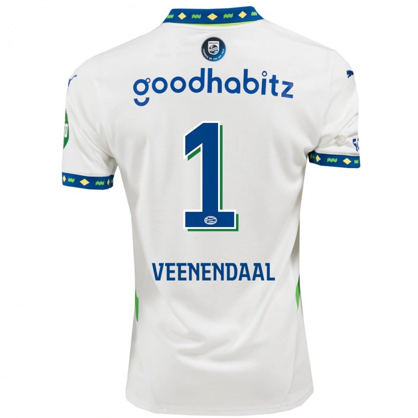 Danxen Mujer Camiseta Sari Van Veenendaal #1 Blanco Azul Oscuro Equipación Tercera 2024/25 La Camisa México