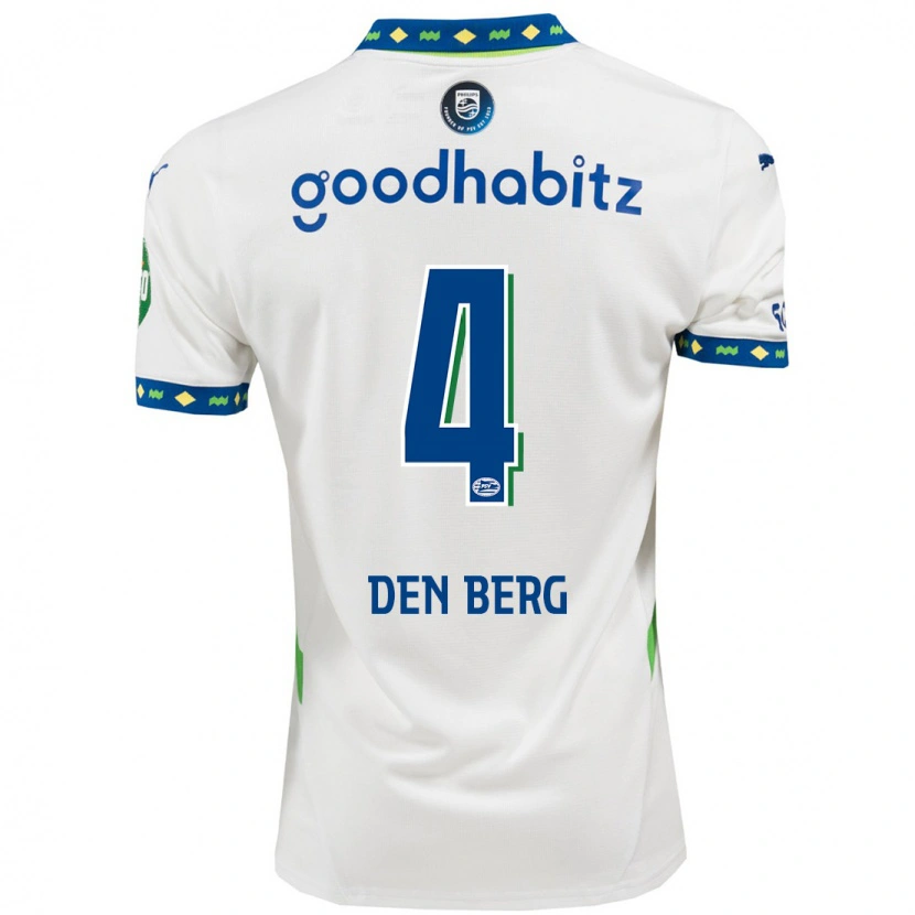 Danxen Mujer Camiseta Mandy Van Den Berg #4 Blanco Azul Oscuro Equipación Tercera 2024/25 La Camisa México
