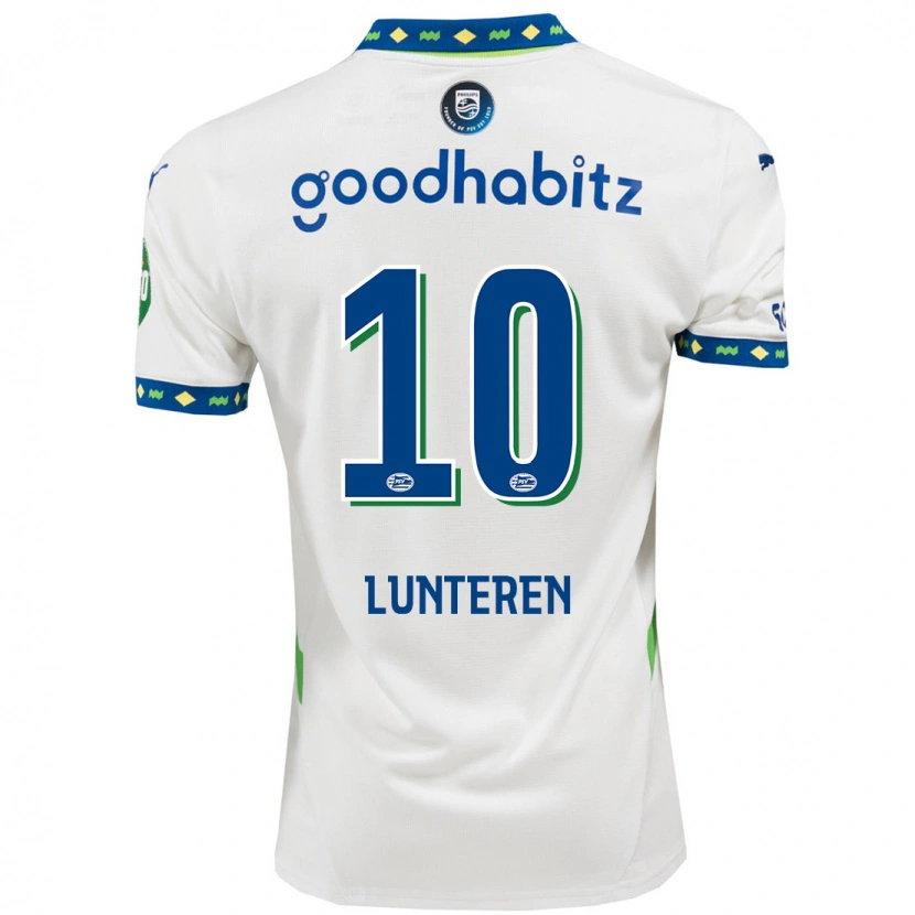 Danxen Mujer Camiseta Desiree Van Lunteren #10 Blanco Azul Oscuro Equipación Tercera 2024/25 La Camisa México