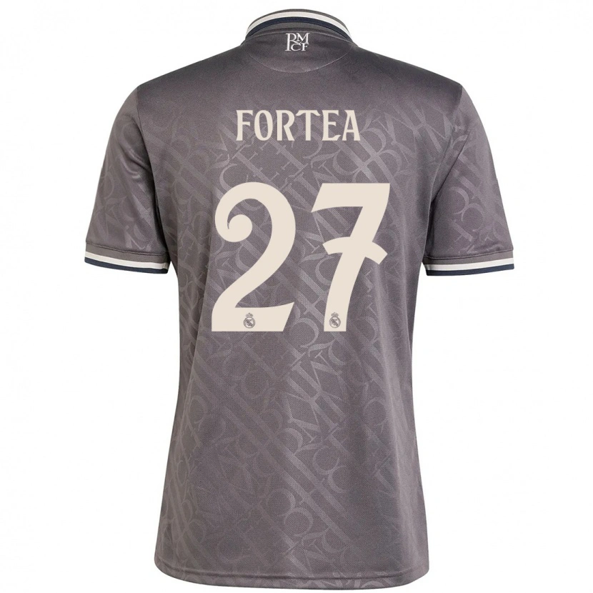 Danxen Mujer Camiseta Jesús Fortea #27 Carbón Equipación Tercera 2024/25 La Camisa México