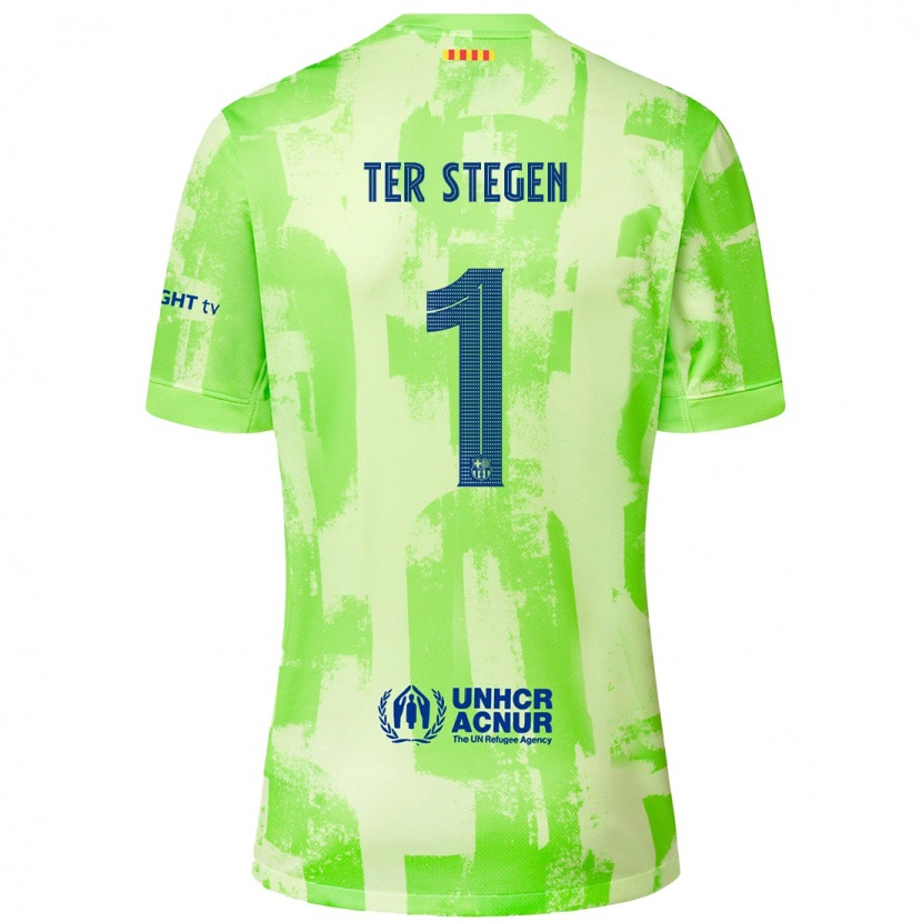 Danxen Mujer Camiseta Marc-André Ter Stegen #1 Lima Equipación Tercera 2024/25 La Camisa México