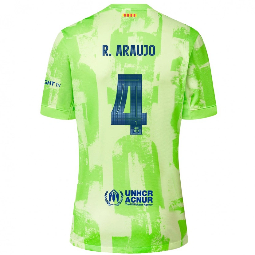 Danxen Mujer Camiseta Ronald Araujo #4 Lima Equipación Tercera 2024/25 La Camisa México