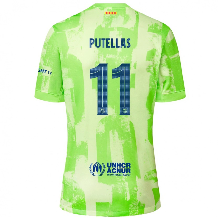 Danxen Mujer Camiseta Alexia Putellas #11 Lima Equipación Tercera 2024/25 La Camisa México