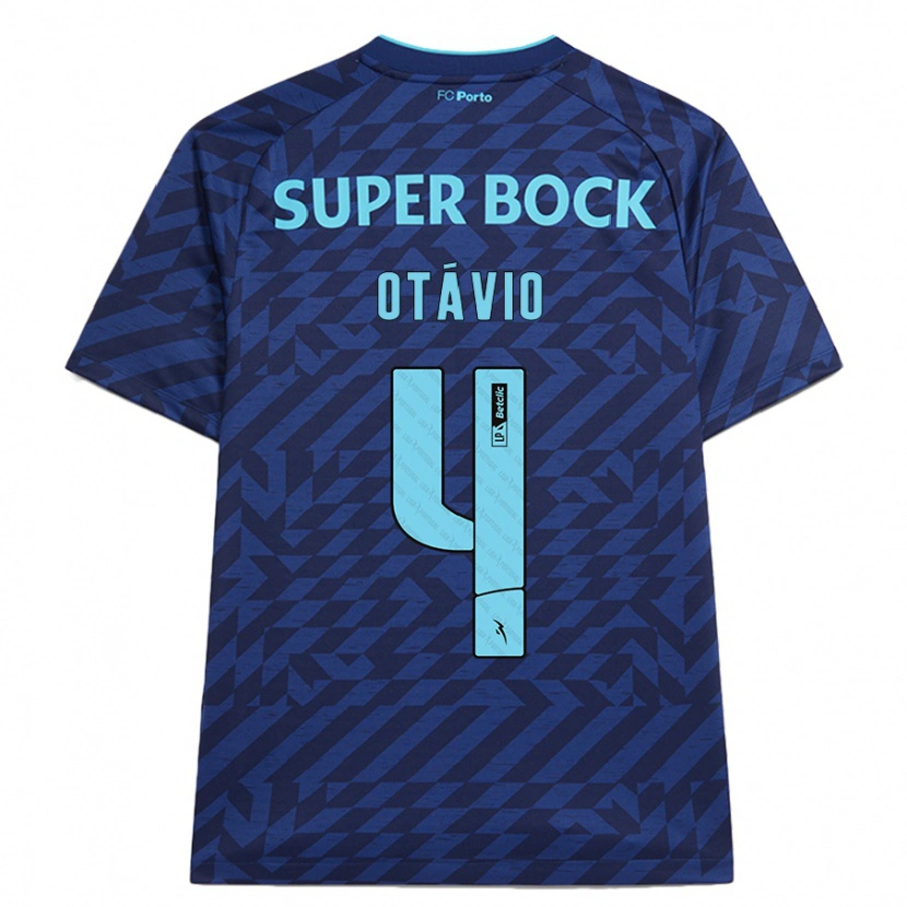 Danxen Mujer Camiseta Otávio #4 Azul Marino Equipación Tercera 2024/25 La Camisa México
