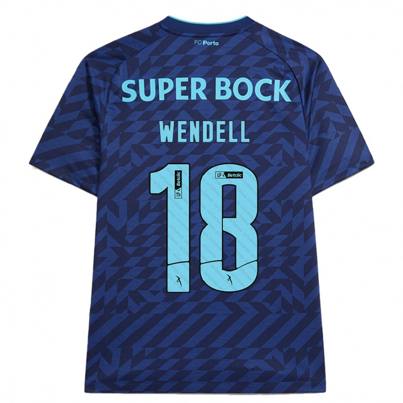 Danxen Mujer Camiseta Wendell #18 Azul Marino Equipación Tercera 2024/25 La Camisa México