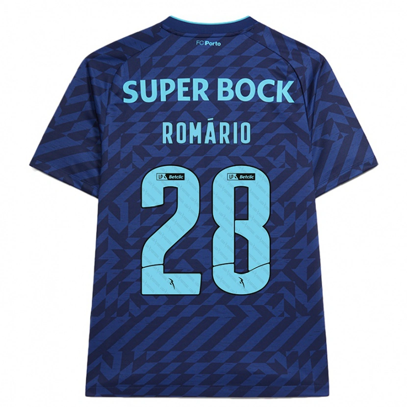 Danxen Mujer Camiseta Romário Baró #28 Azul Marino Equipación Tercera 2024/25 La Camisa México