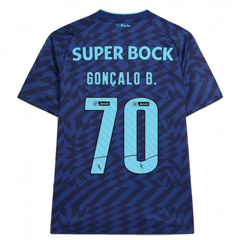 Danxen Mujer Camiseta Gonçalo Borges #70 Azul Marino Equipación Tercera 2024/25 La Camisa México