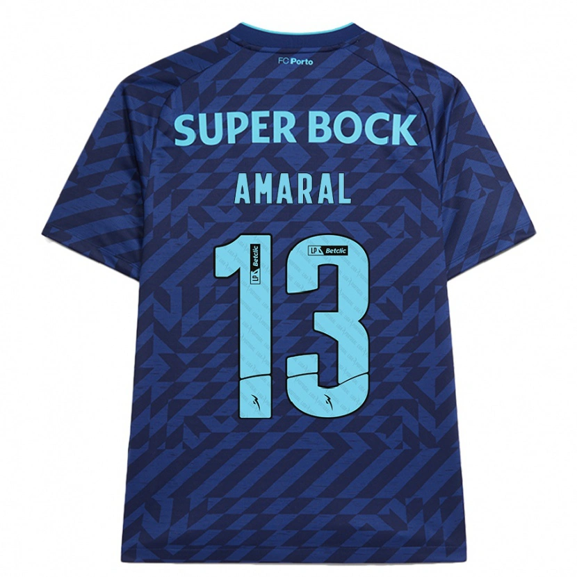 Danxen Mujer Camiseta Fábio Amaral #13 Azul Marino Equipación Tercera 2024/25 La Camisa México