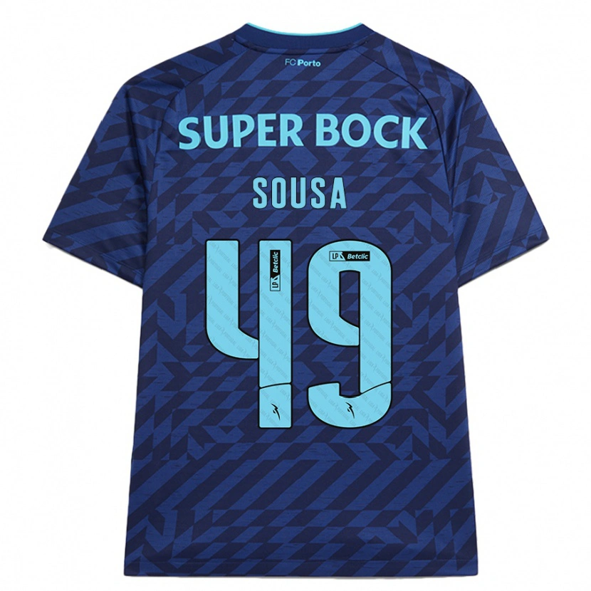 Danxen Mujer Camiseta Gonçalo Sousa #49 Azul Marino Equipación Tercera 2024/25 La Camisa México