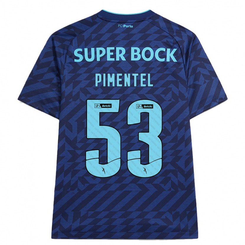 Danxen Mujer Camiseta Eric Pimentel #53 Azul Marino Equipación Tercera 2024/25 La Camisa México