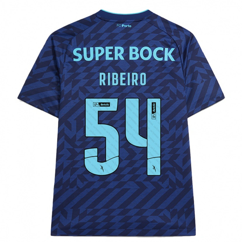 Danxen Mujer Camiseta António Ribeiro #54 Azul Marino Equipación Tercera 2024/25 La Camisa México