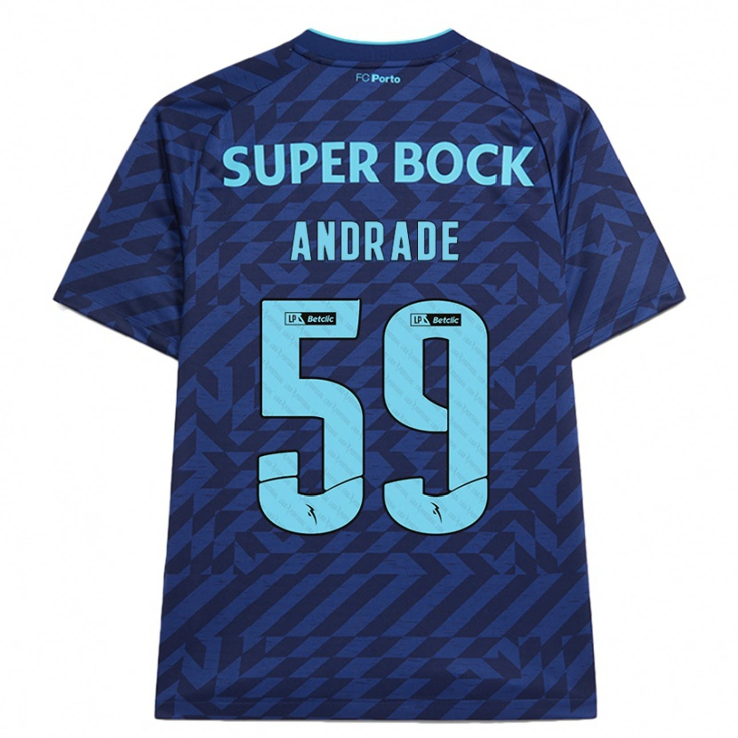 Danxen Mujer Camiseta Tiago Andrade #59 Azul Marino Equipación Tercera 2024/25 La Camisa México
