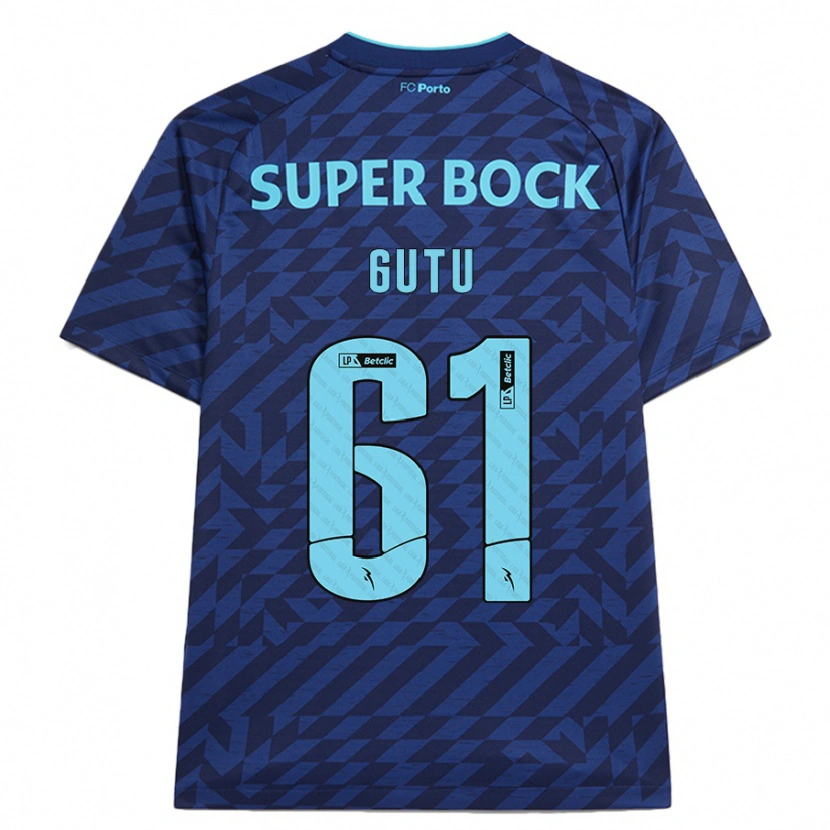 Danxen Mujer Camiseta Denis Gutu #61 Azul Marino Equipación Tercera 2024/25 La Camisa México