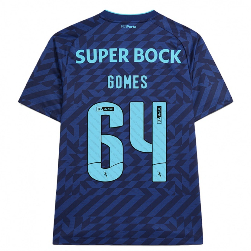 Danxen Mujer Camiseta Luís Gomes #64 Azul Marino Equipación Tercera 2024/25 La Camisa México