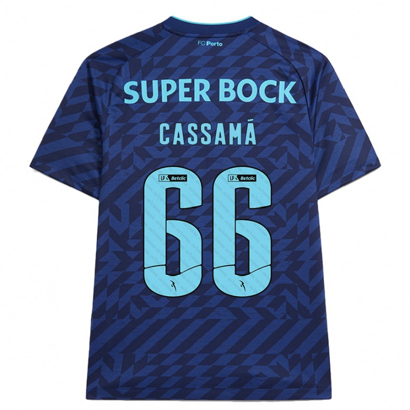 Danxen Mujer Camiseta Adramane Cassamá #66 Azul Marino Equipación Tercera 2024/25 La Camisa México
