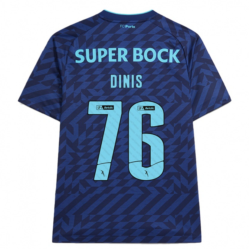 Danxen Mujer Camiseta Dinis #76 Azul Marino Equipación Tercera 2024/25 La Camisa México