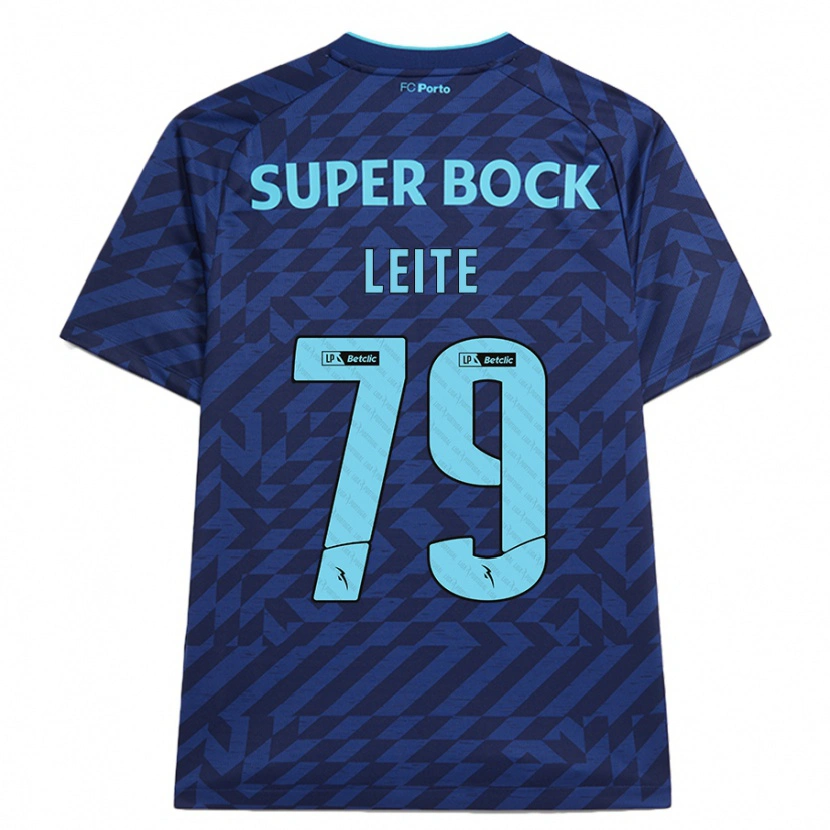 Danxen Mujer Camiseta Afonso Leite #79 Azul Marino Equipación Tercera 2024/25 La Camisa México
