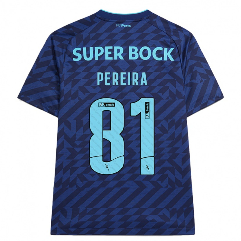 Danxen Mujer Camiseta Martim Pereira #81 Azul Marino Equipación Tercera 2024/25 La Camisa México