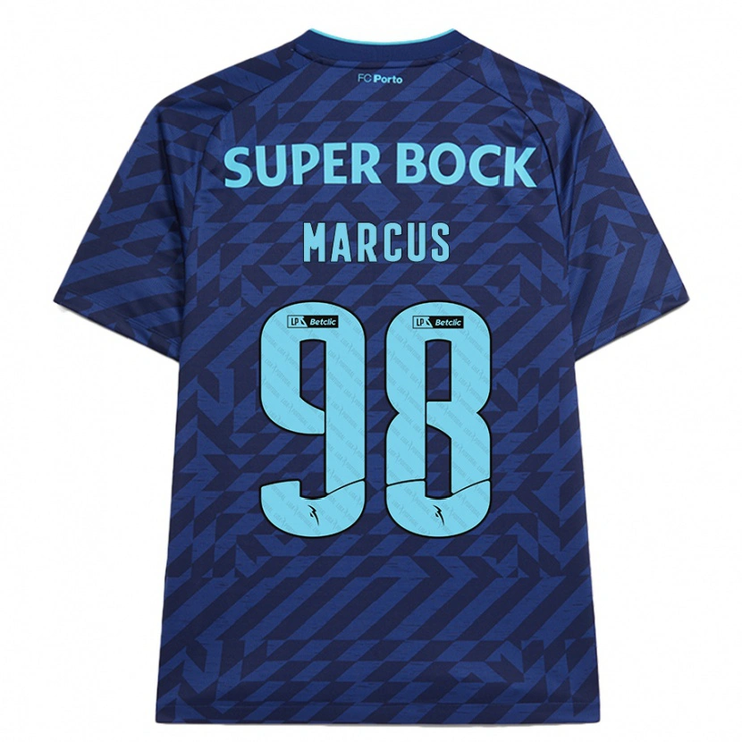 Danxen Mujer Camiseta Abraham Marcus #98 Azul Marino Equipación Tercera 2024/25 La Camisa México
